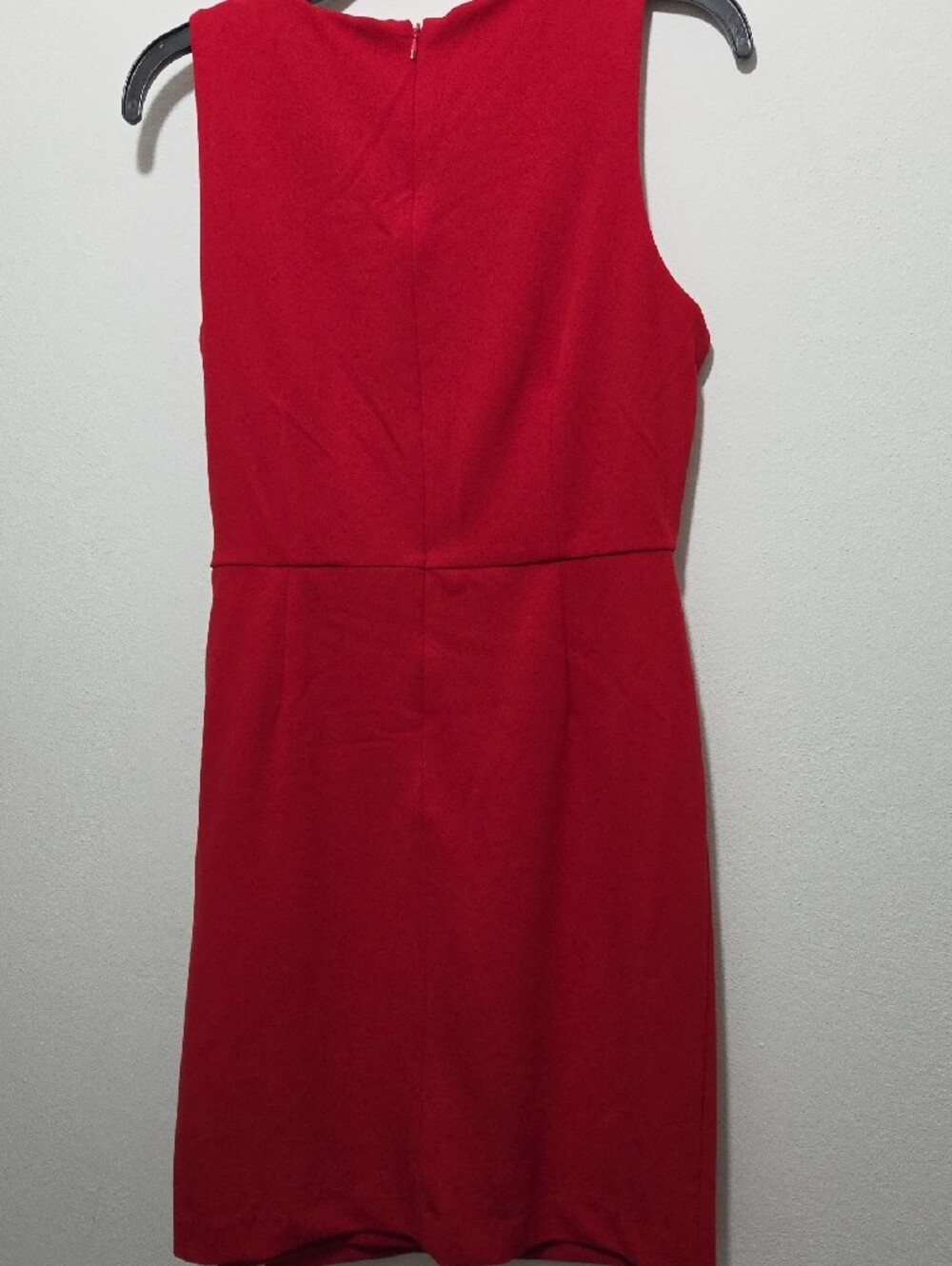 Tahari ASL Red Sleeveless Mini Dress with Side Ring Tie - Picture 7 of 8